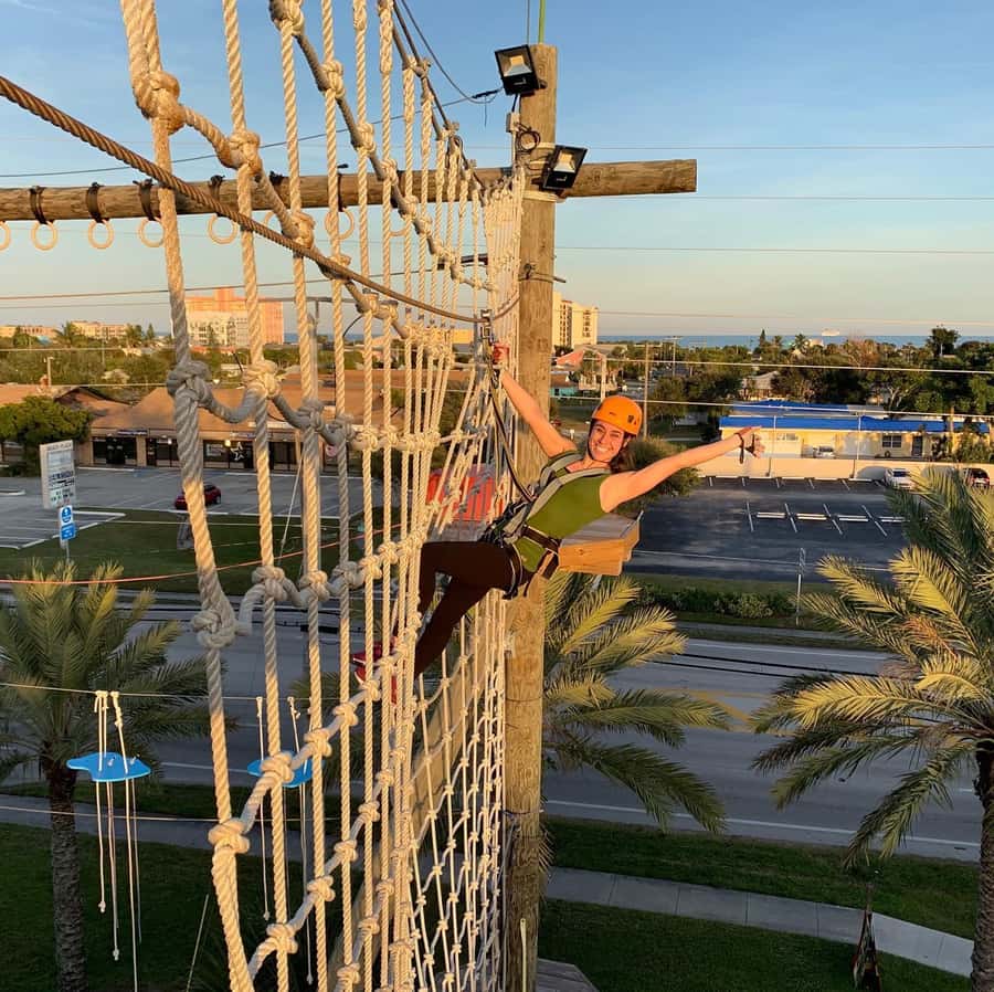 Cocoa Beach: Aerial Adventure Park Ticket - The full layout: 39 elements and 7 ziplines, plus course variety