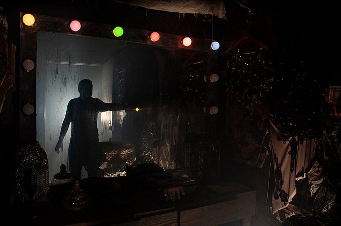 Fright Before Your Eyes 90-Minute Escape Room - Walking Into a Pitch-Black Theatre Setting