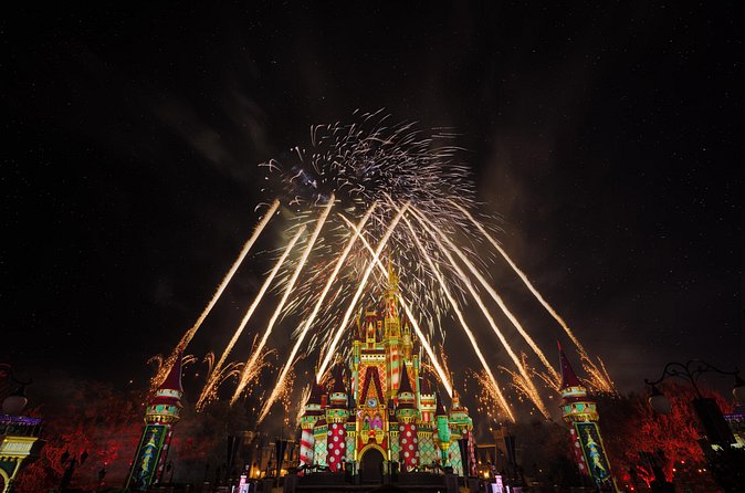 Mickey's Very Merry Christmas Party at the Magic Kingdom - The Cinderella Castle lineup: Frozen, parade, and stage show time