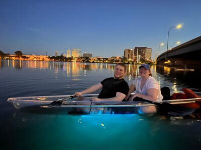 Orlando: Date Night LED Night Glow Tour with Sparkling Wine - Clear kayaks and LED colors: the glowing-water effect you came for