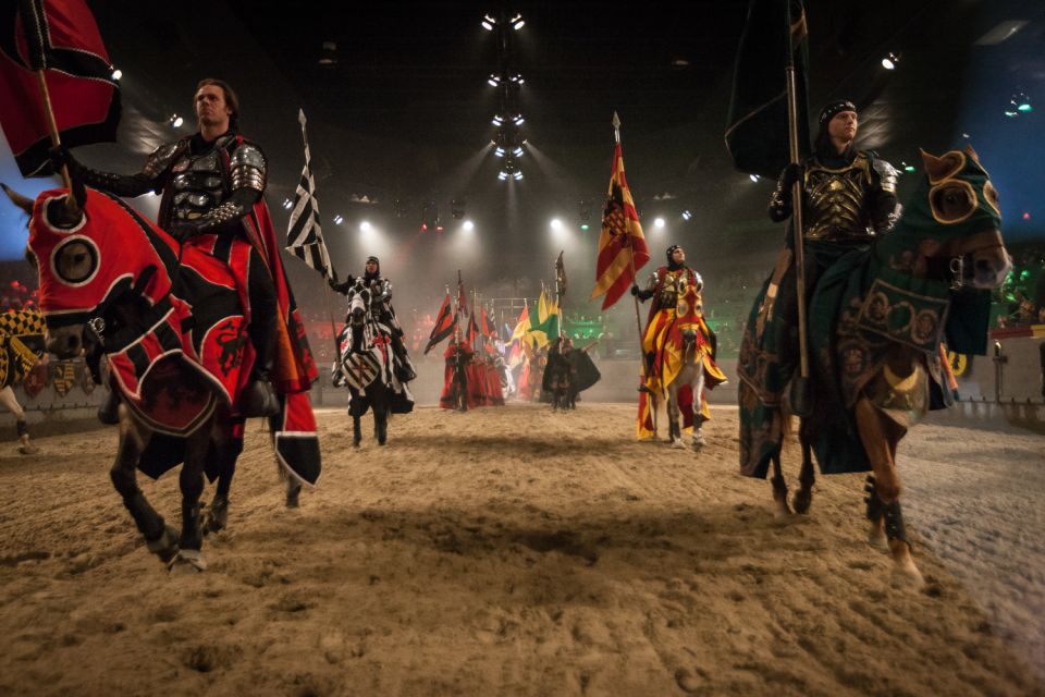 Orlando: Medieval Times Dinner and Show Ticket - The big show moments: sword work, jousting, horses, and falconry