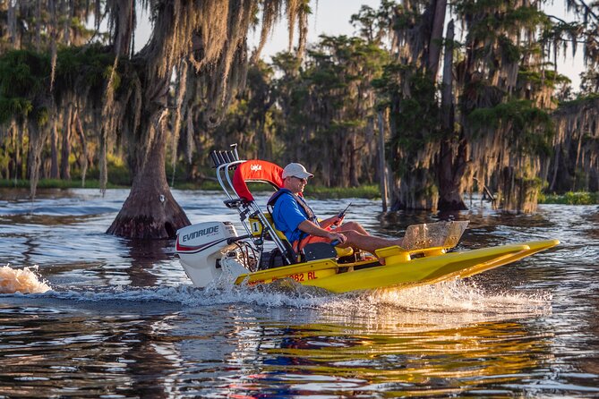 Tour of Lakes Escape by Personal Catamaran - Nature Highlights: Cypress, Spanish Moss, Wetlands, and Birds