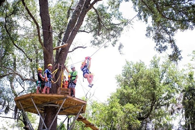 Treetop Express Zip Line Tour with 5 Zip Line Flights & 2 Sky Bridges Included - Getting ready at the course: the practice zip that reduces nerves