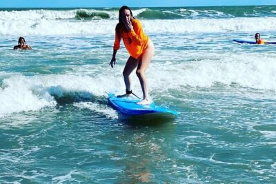 Two- Hour Group Surfing Lesson in Cocoa Beach, Cape Canaveral - The Beach Land Lesson: Stance, Safety, and Getting Un-Stuck Fast